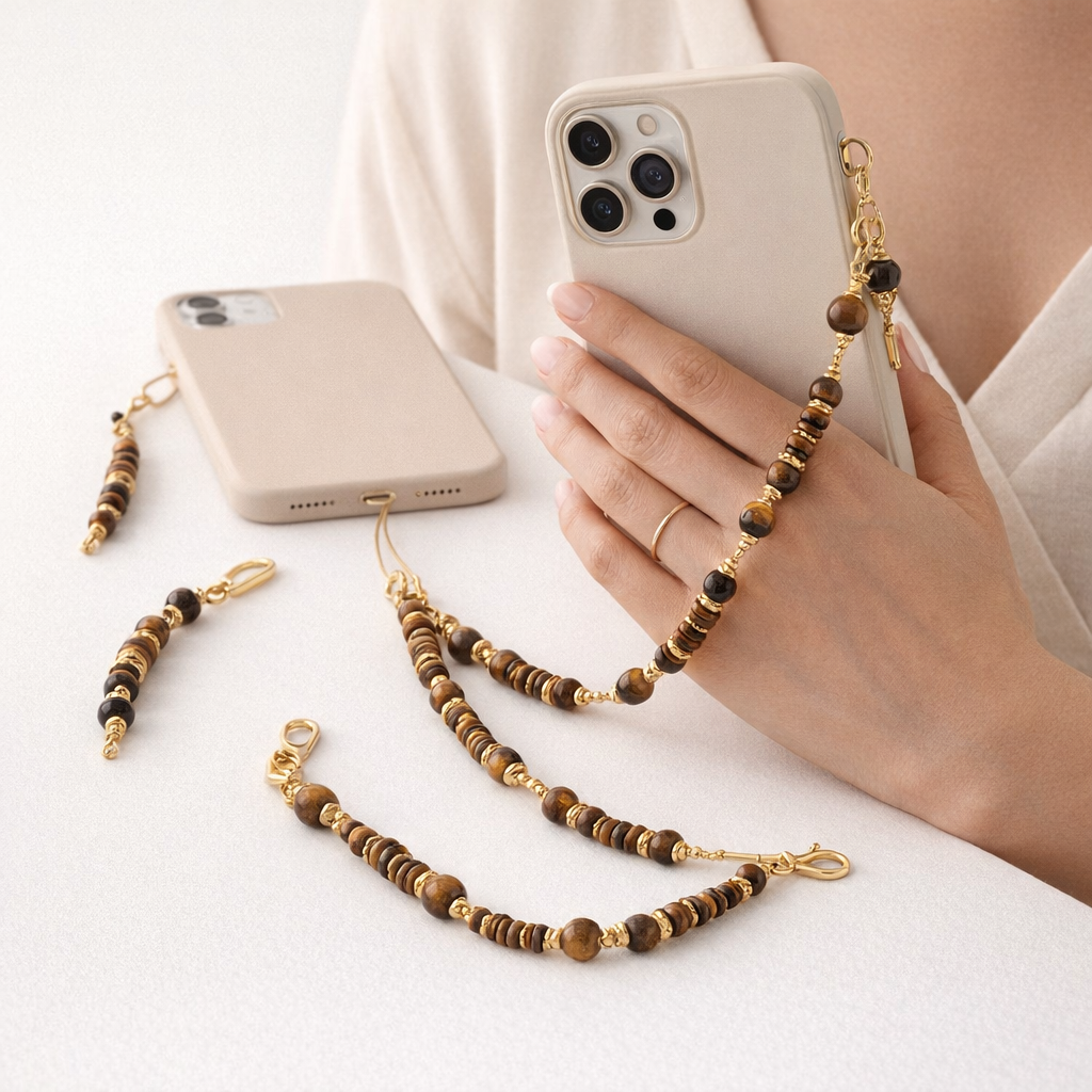 Beaded Phone Straps Double Layer Y2K