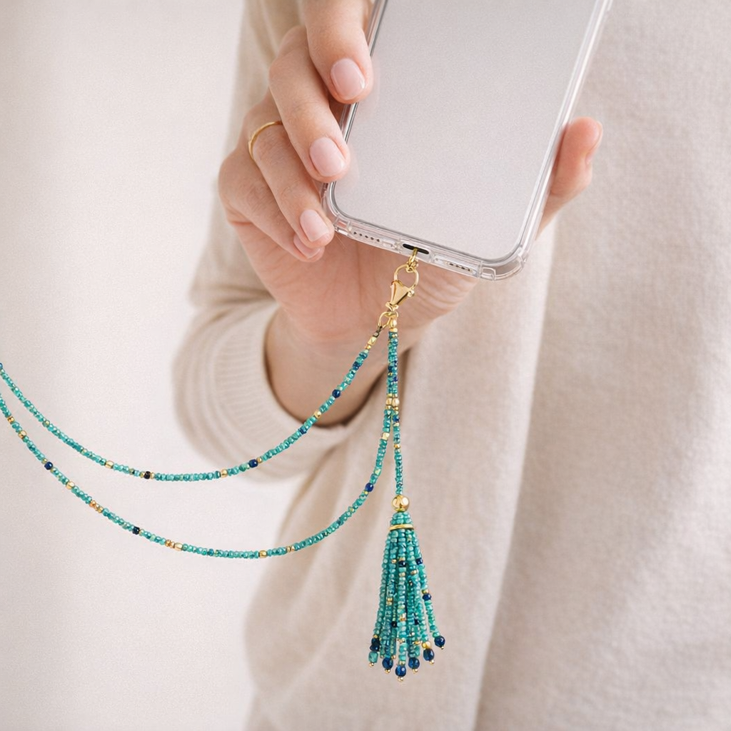 Beaded Phone Straps Double Layer Y2K