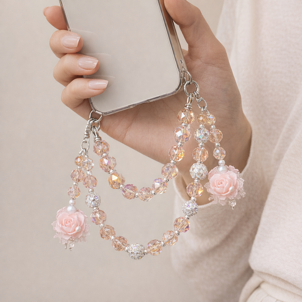 Crystal Phone charm Tassel Design