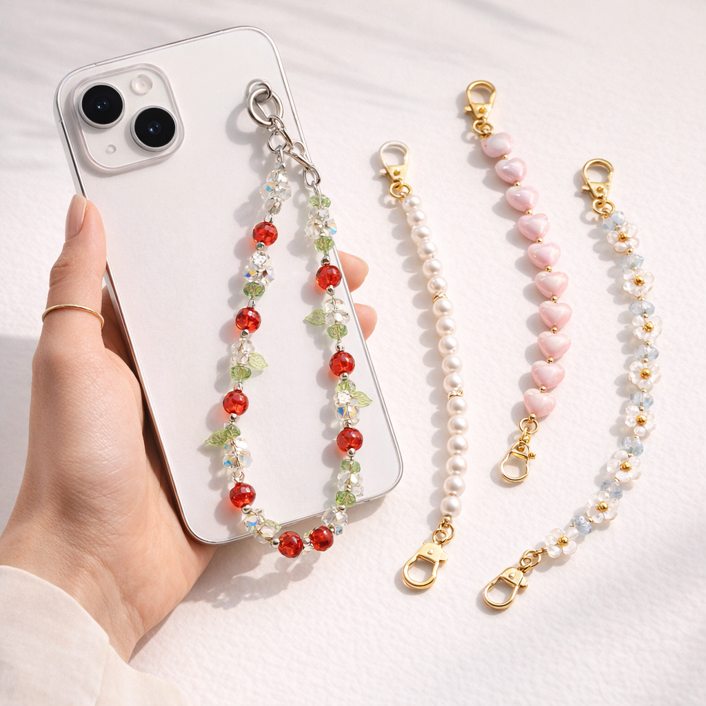 Beaded Phone Charm Anti-Loss Pendant