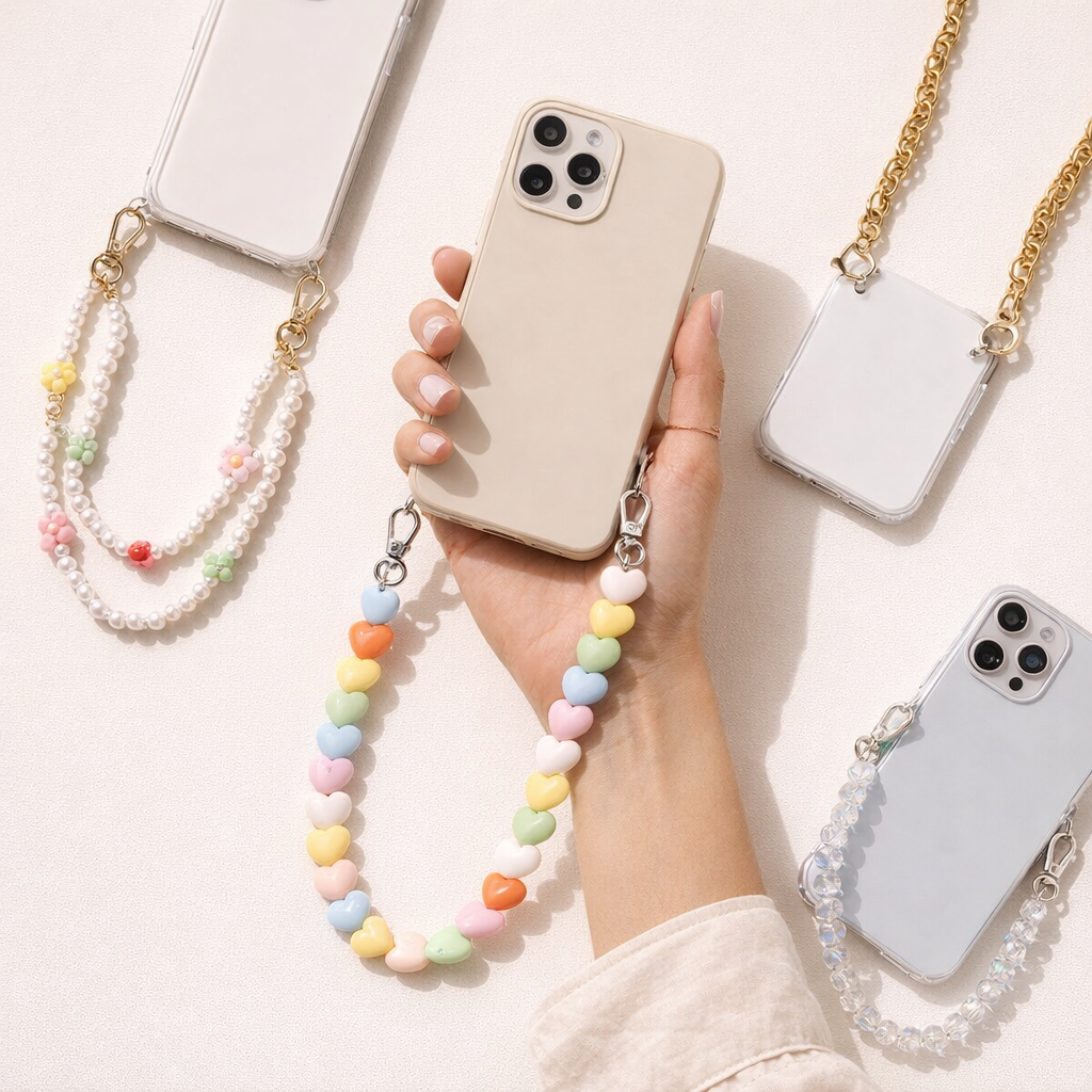 Beaded Phone Strap Korean Style