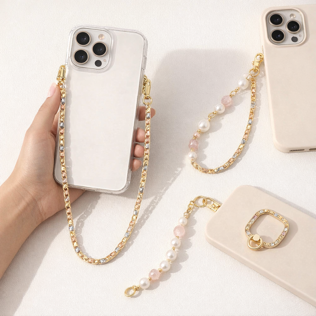 Metal Phone Chain Clavicle Style