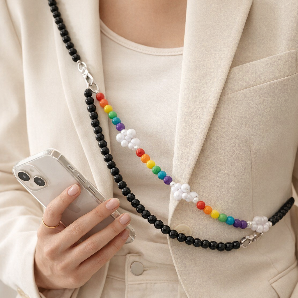 Beaded Phone Strap Korean Style