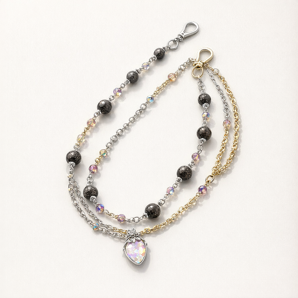 Beaded Phone Strap Crossbody Elegance