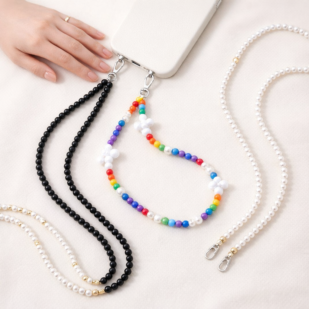 Beaded Phone Strap Korean Style