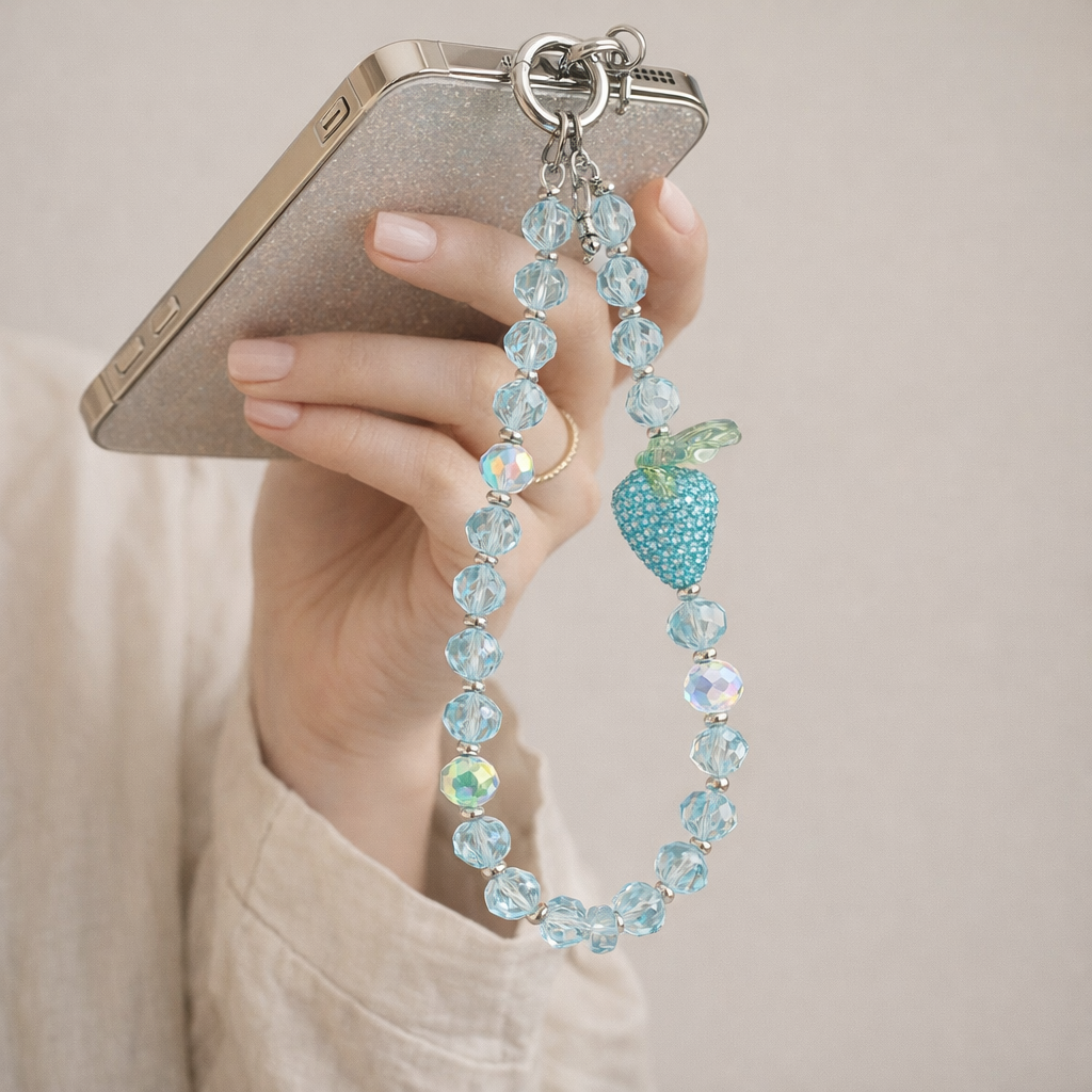 Crystal Phone Charm Strawberry Theme