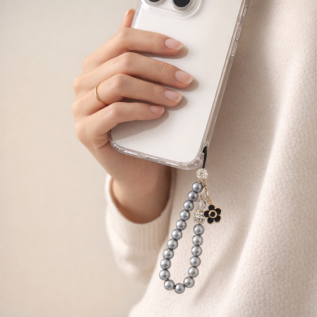 Pearl Phone Charm Loop Design