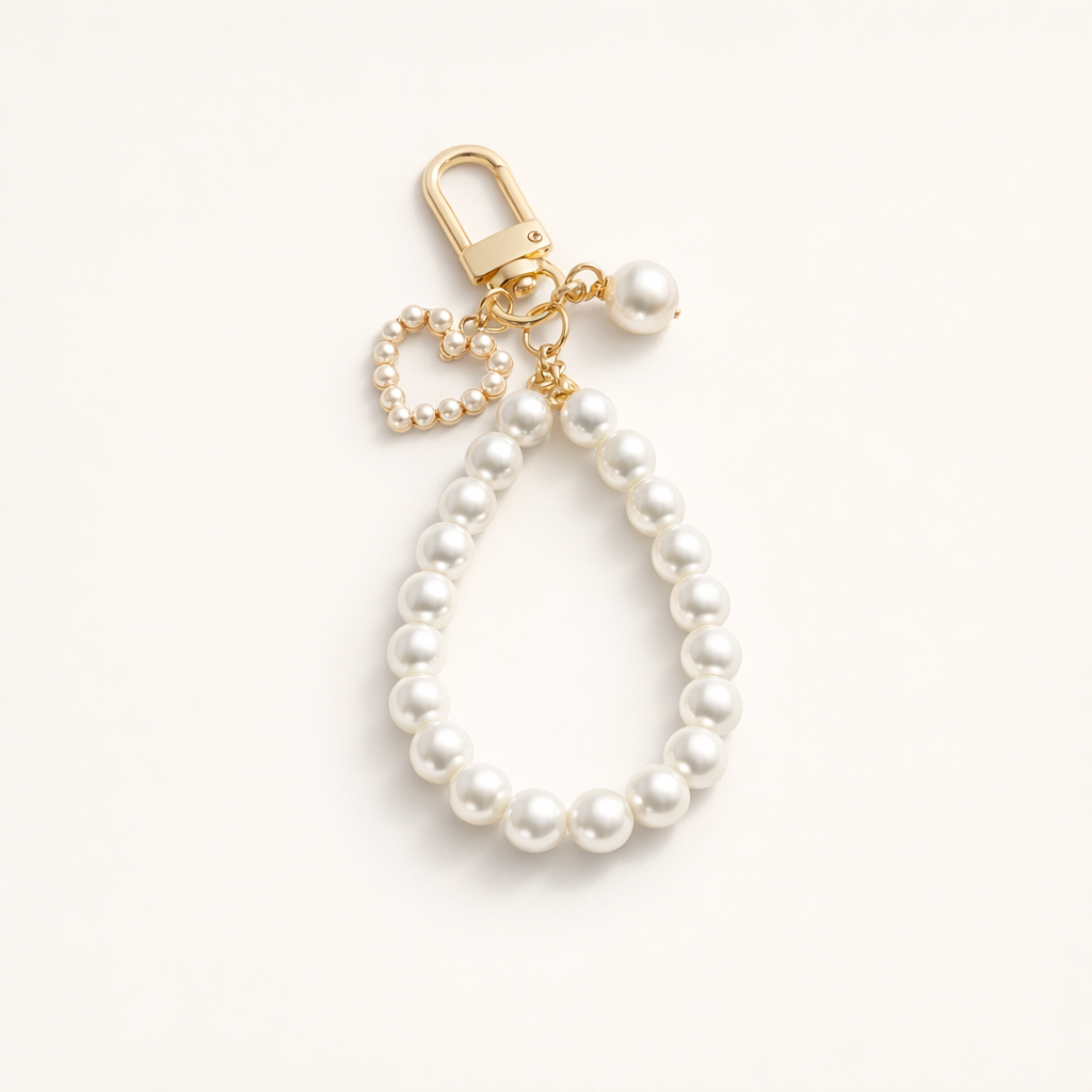 Pearl Phone Charm Coin Tag