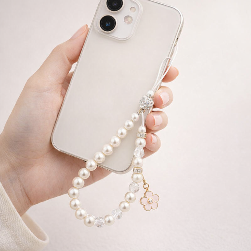 Pearl Phone Charm Loop Design