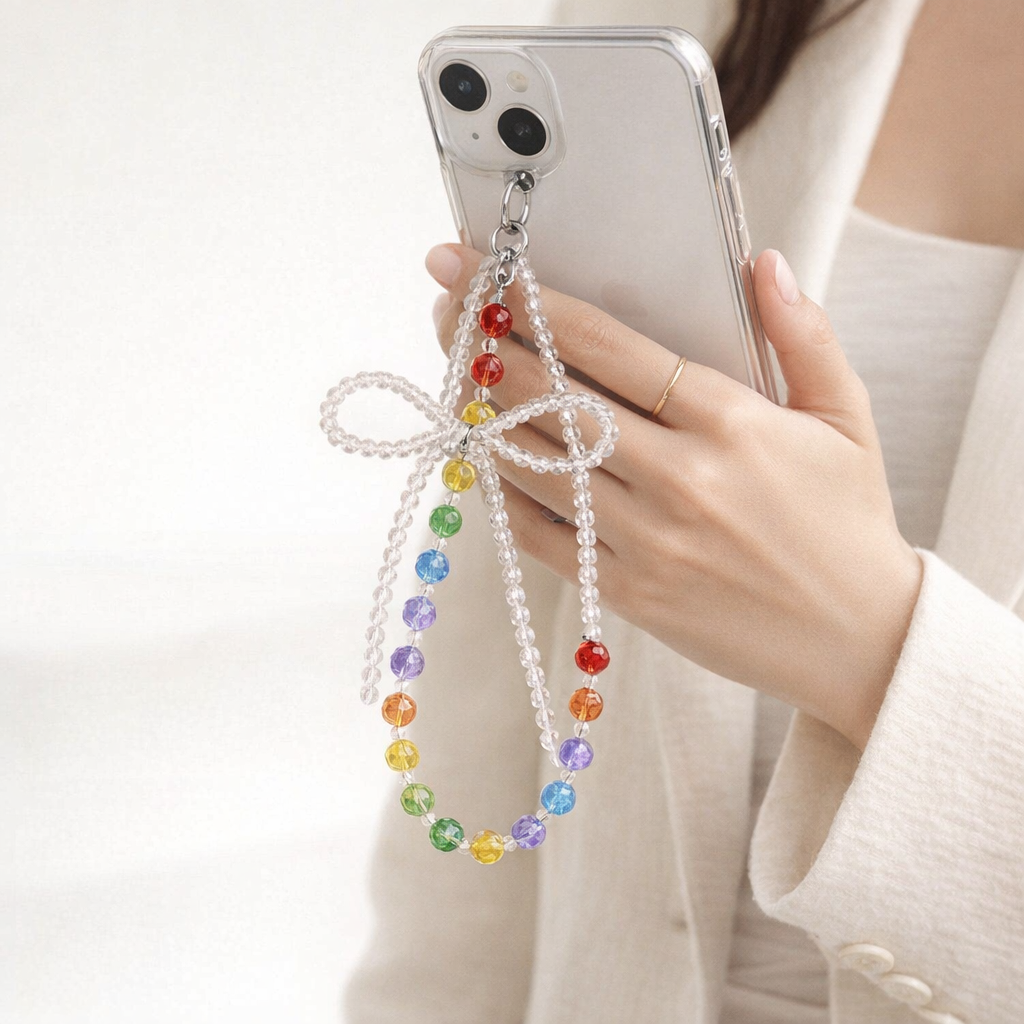 Crystal Phone Charm Butterfly Design