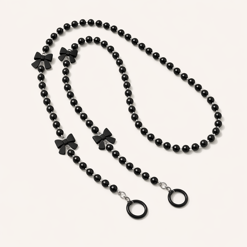 Beaded Phone Strap Bow Accent