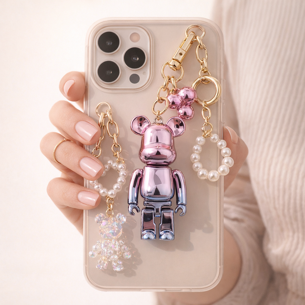 Acrylic Phone Charm Cute Bear