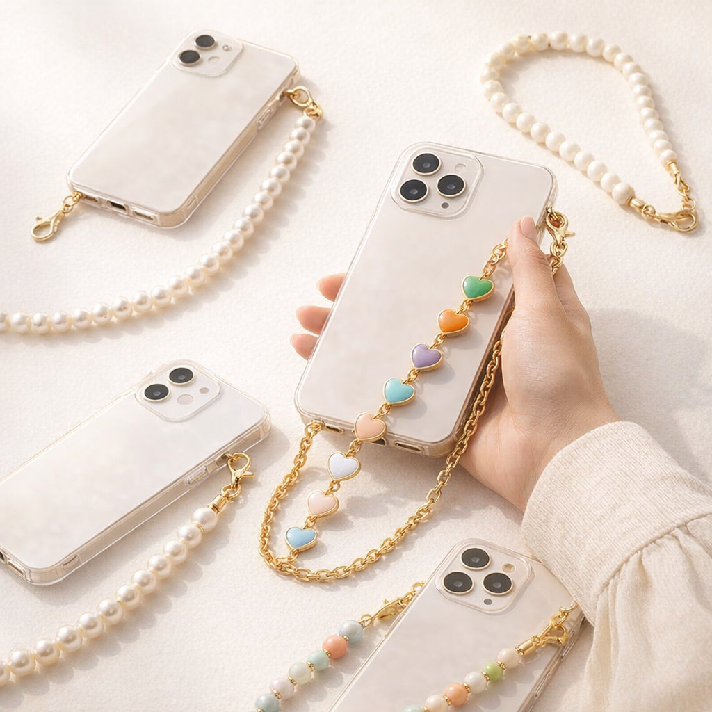 Beaded Phone Strap Korean Style