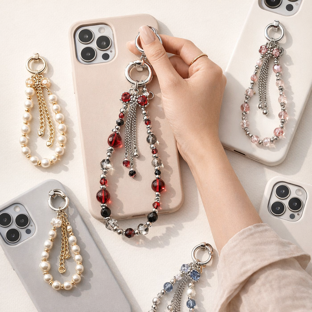 Beaded Phone Charm Retro Tassel