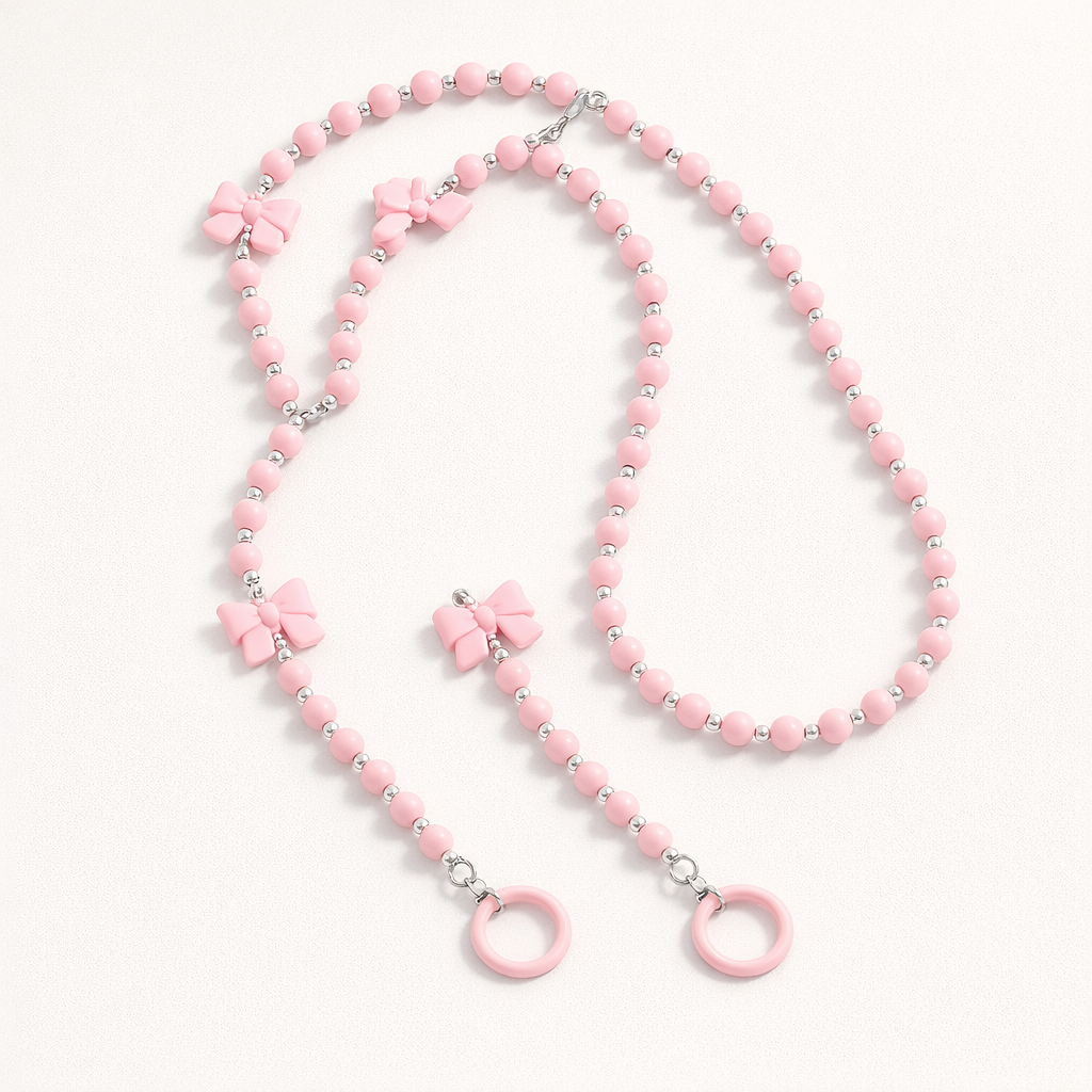 Beaded Phone Strap Bow Accent