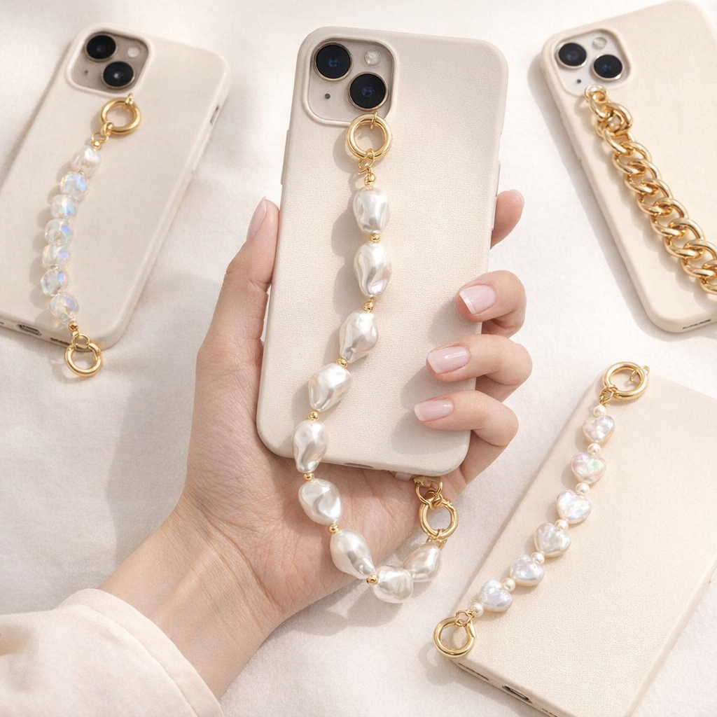 Pearl Phone Charm Decorative Chain