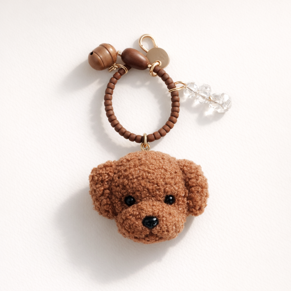 Plush Phone Charm Dog Pendant Design