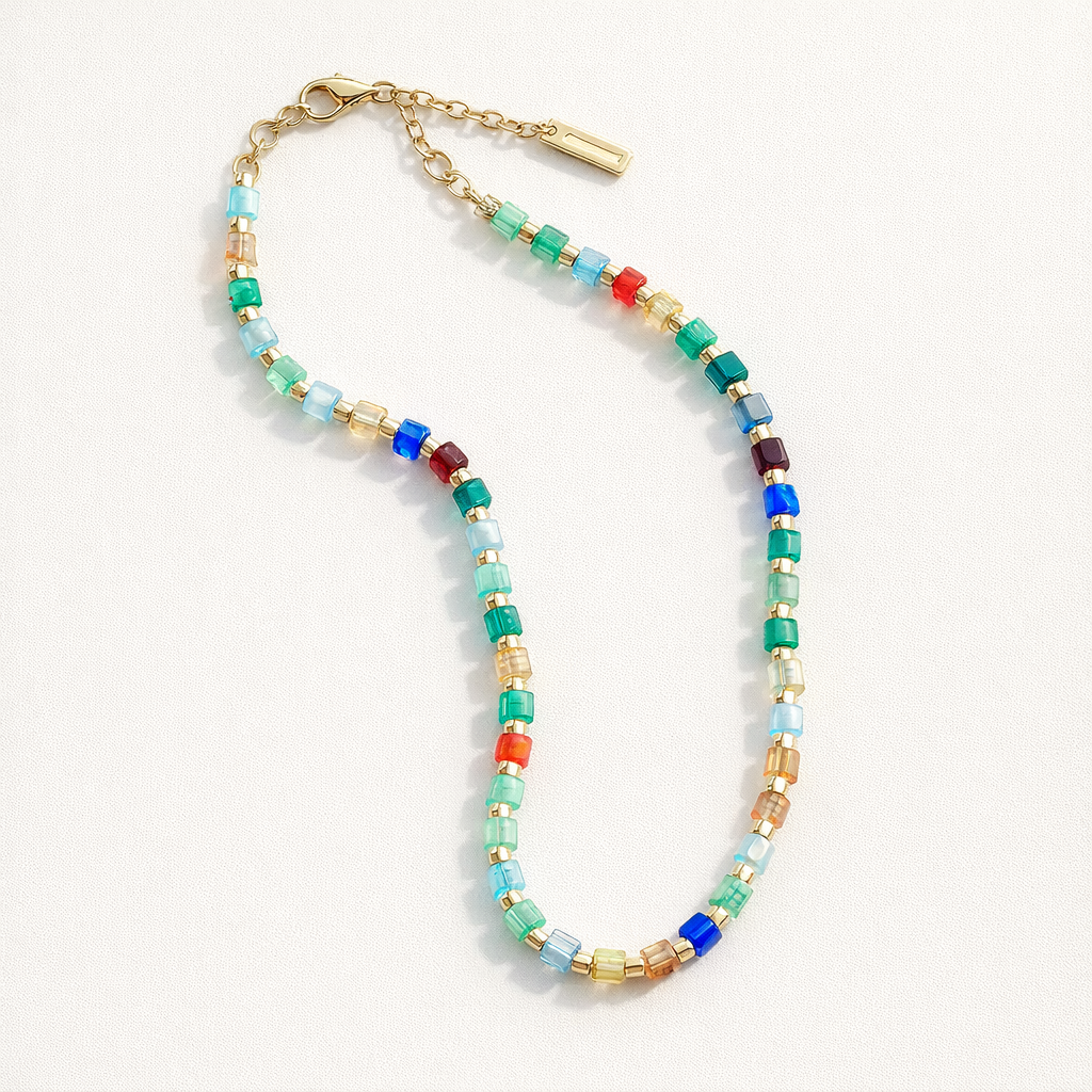 Beaded Phone charm Geometric Design