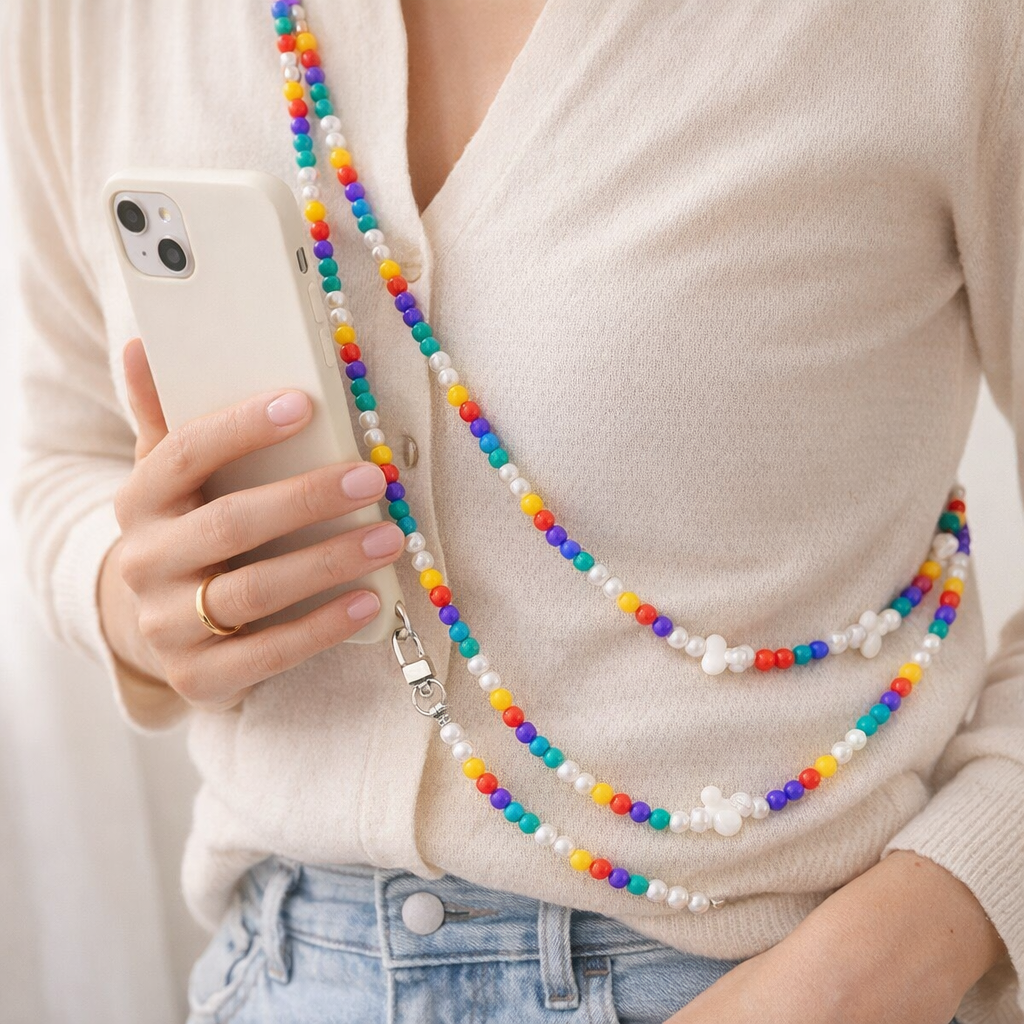 Beaded Phone Strap Korean Style