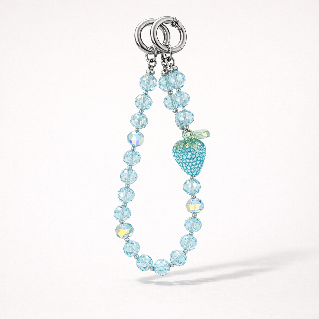 Crystal Phone Charm Strawberry Theme