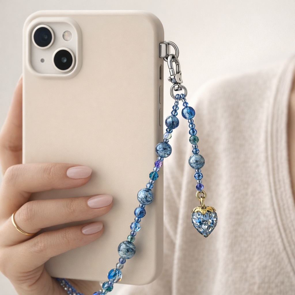 Beaded Phone Strap Crossbody Elegance