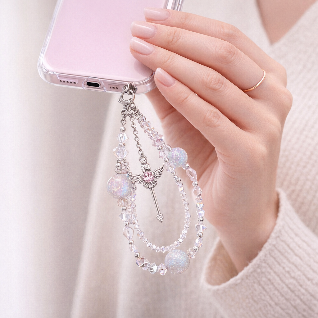 Metal Phone Charm Butterfly Elegance