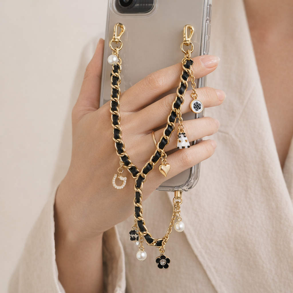 Phone Chain  Camellia Flower