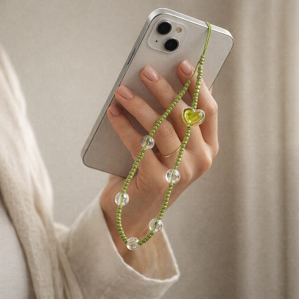 Beaded Phone Strap Bow Knot Design