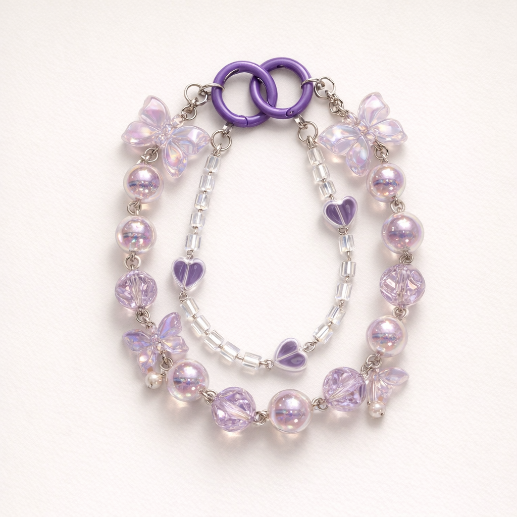 Crystal Phone Charm Floral Design