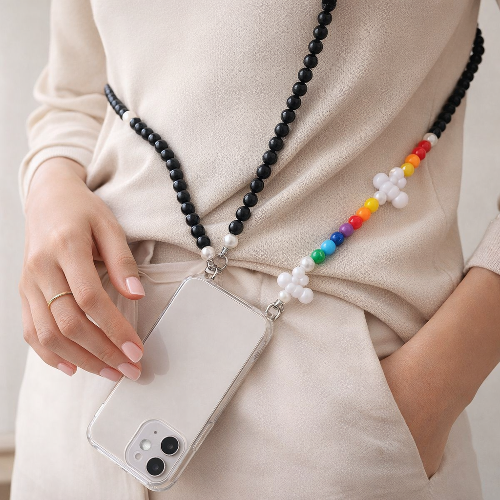 Beaded Phone Strap Korean Style