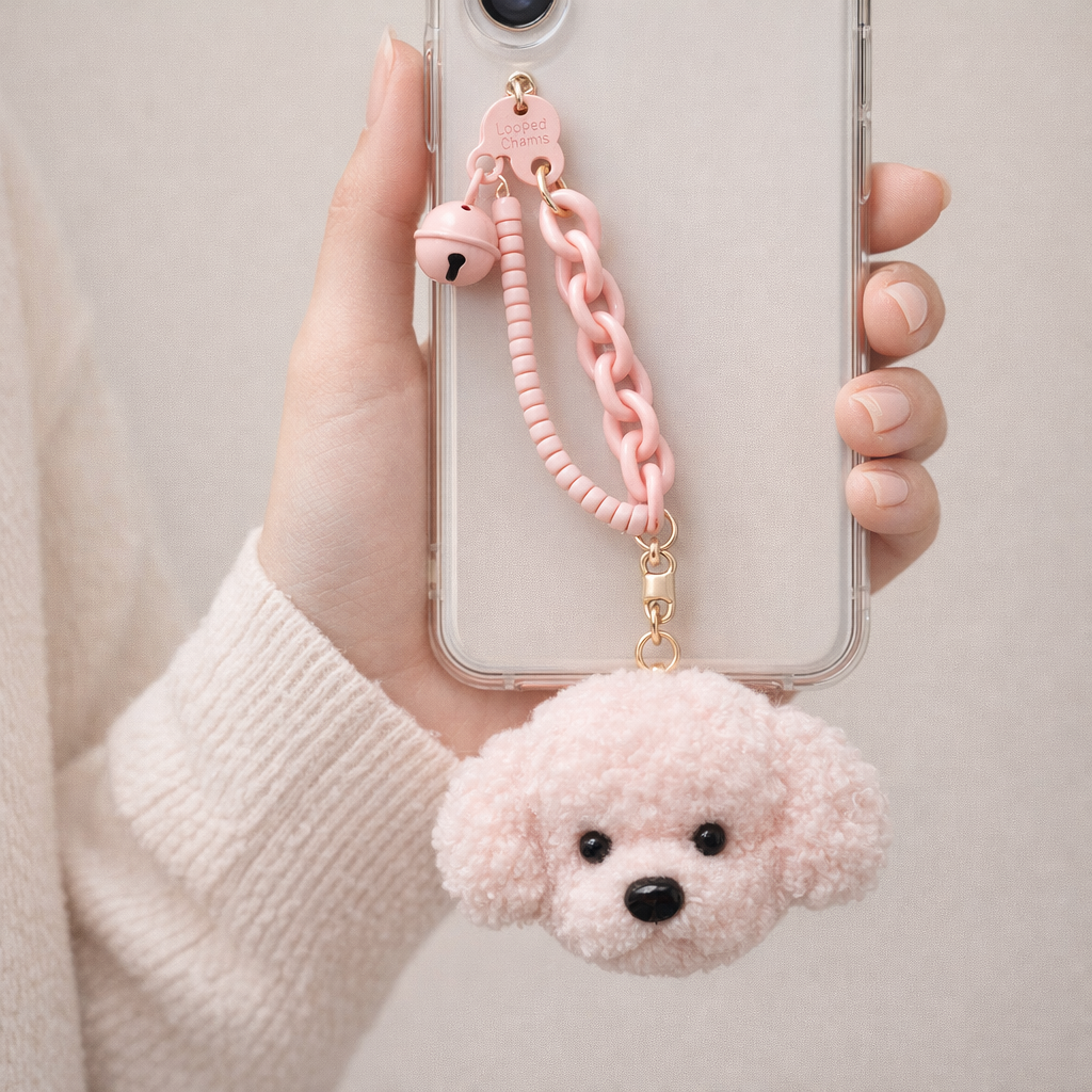 Plush Phone Charm Dog Pendant Design