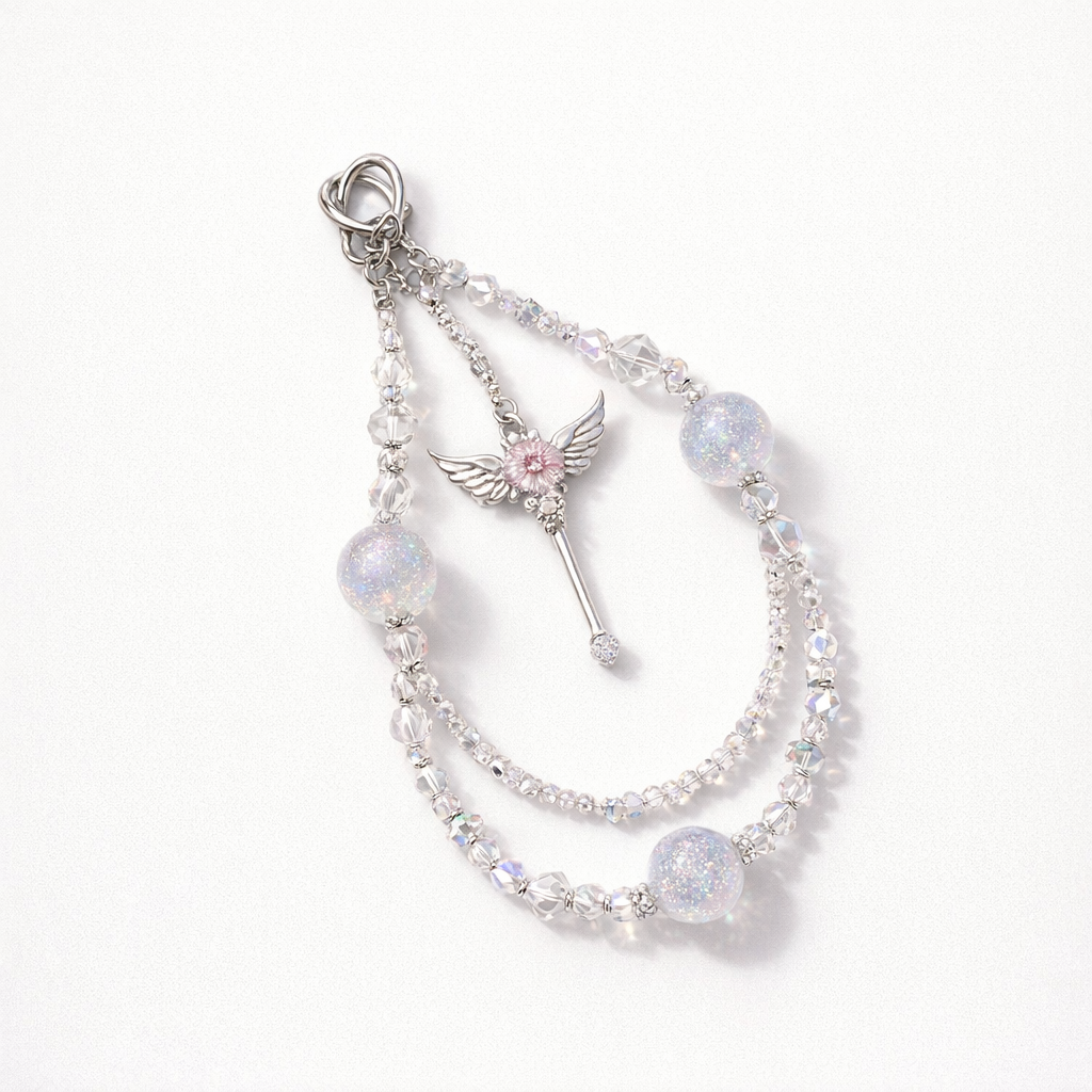 Metal Phone Charm Butterfly Elegance