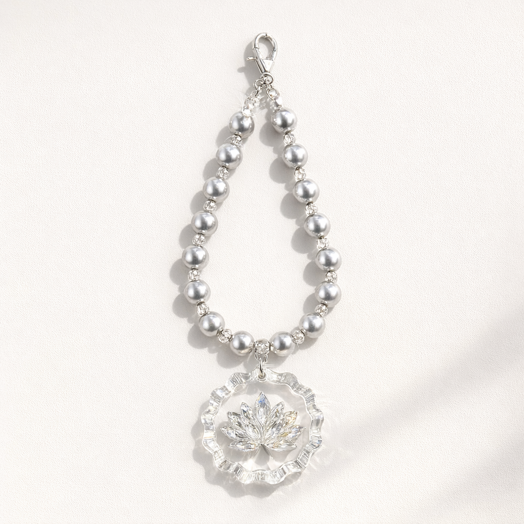 Pearl Phone Charm Lotus Fairy