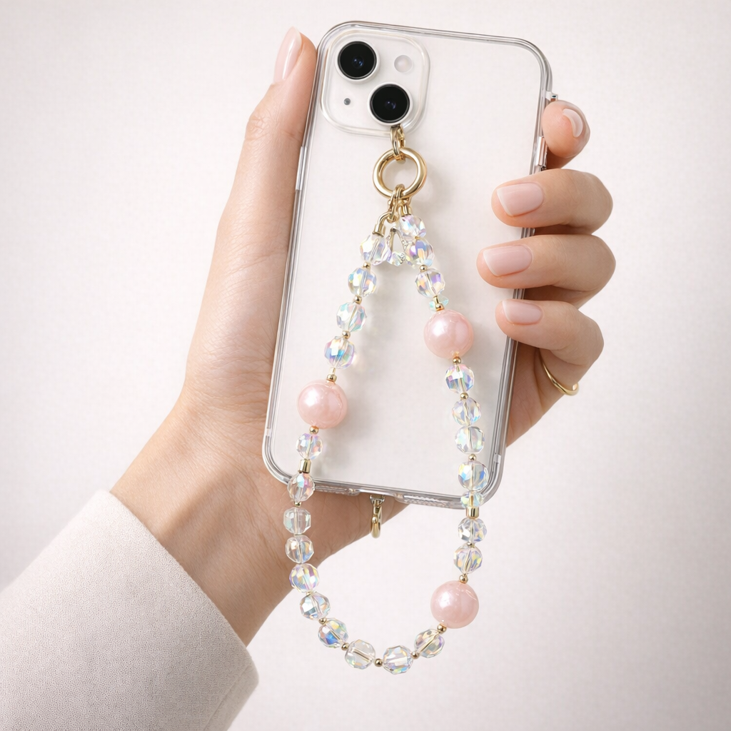 Beaded Phone Charm Butterfly Design