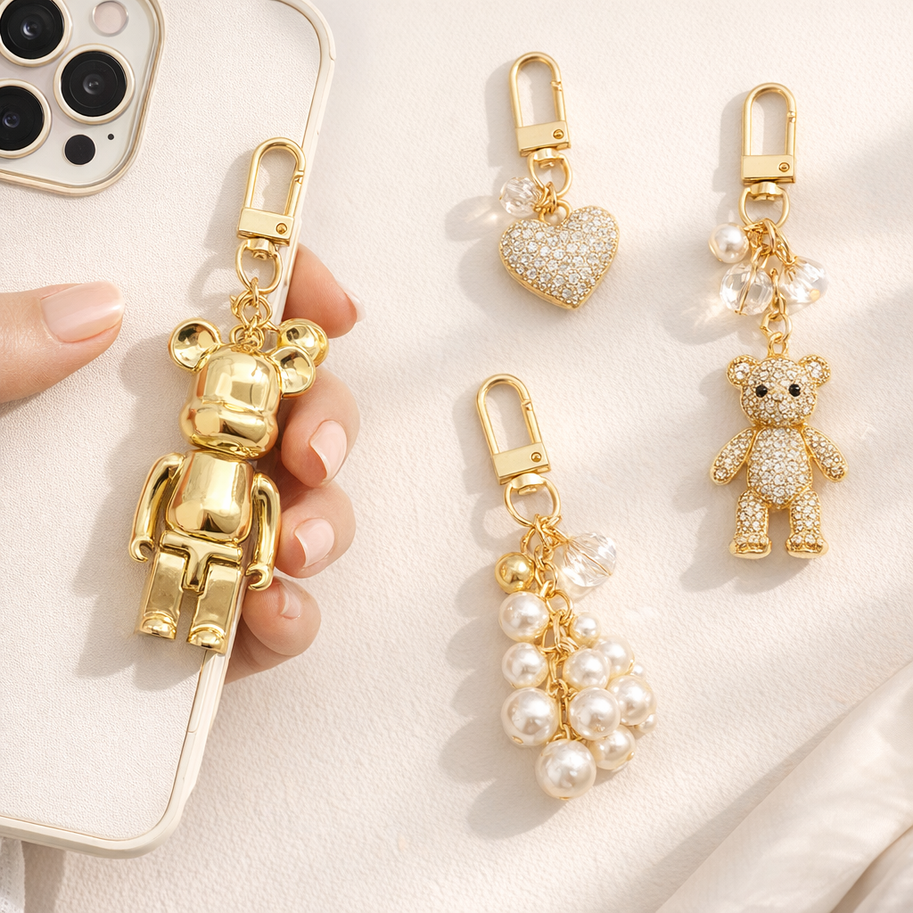 Acrylic Phone Charm Cute Bear