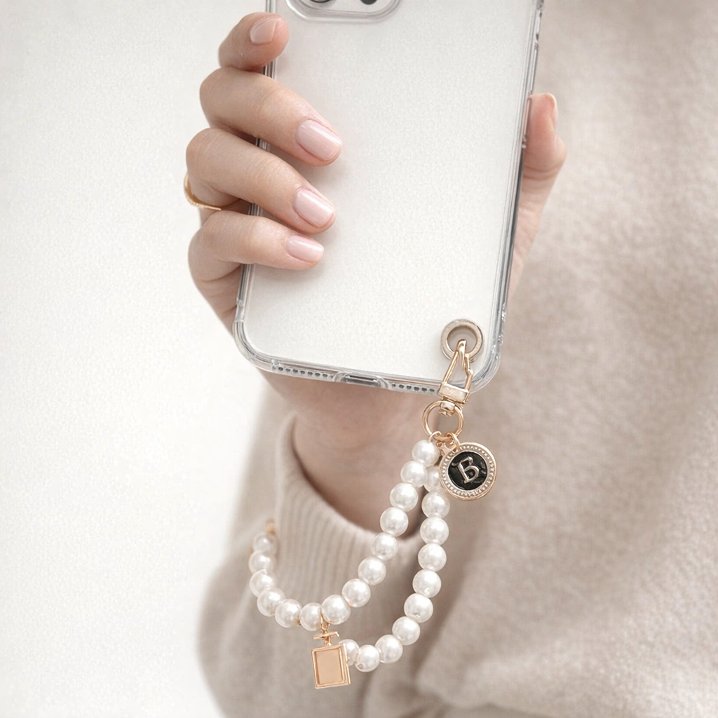 Pearl Phone Charm Rabbit Pendant