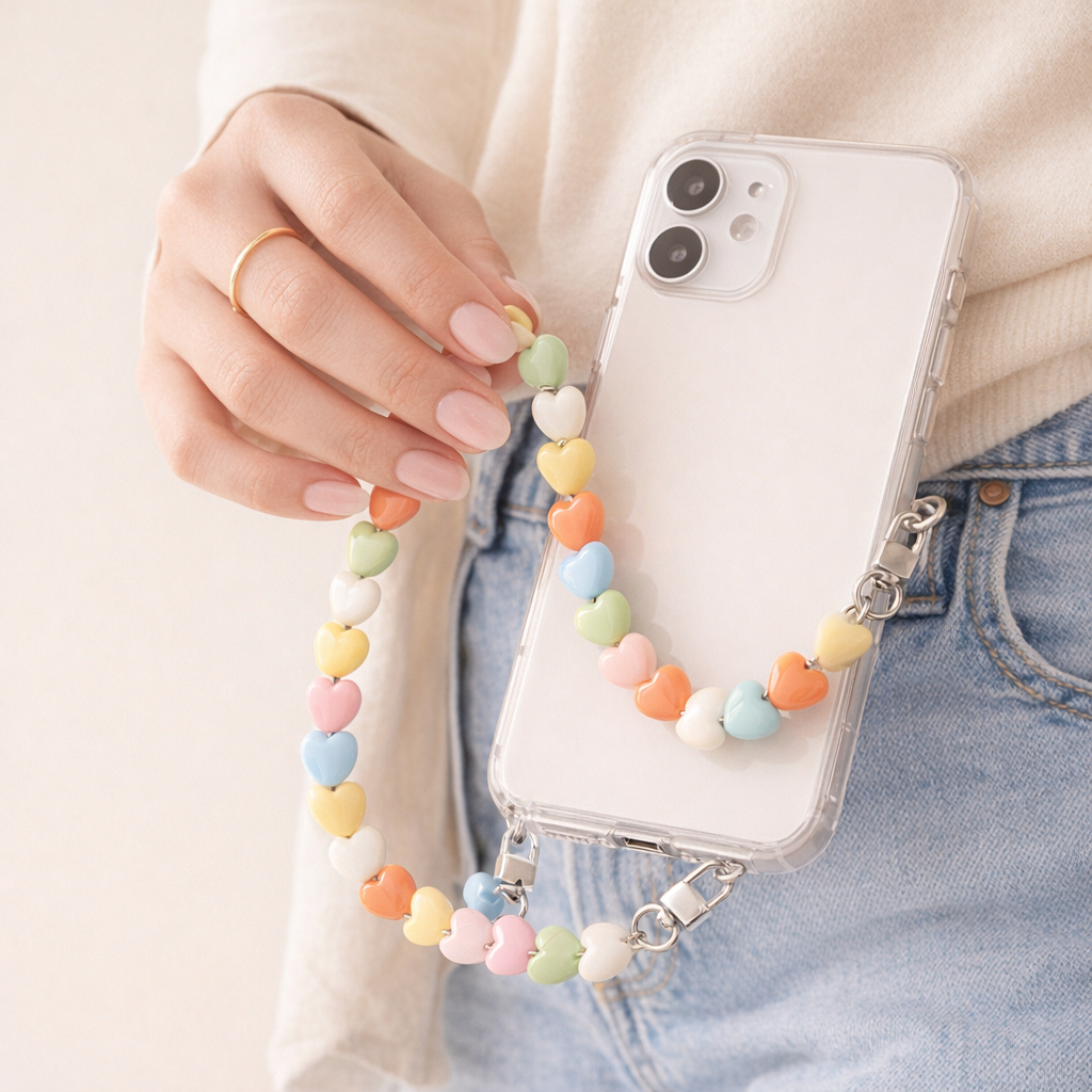 Beaded Phone Strap Korean Style