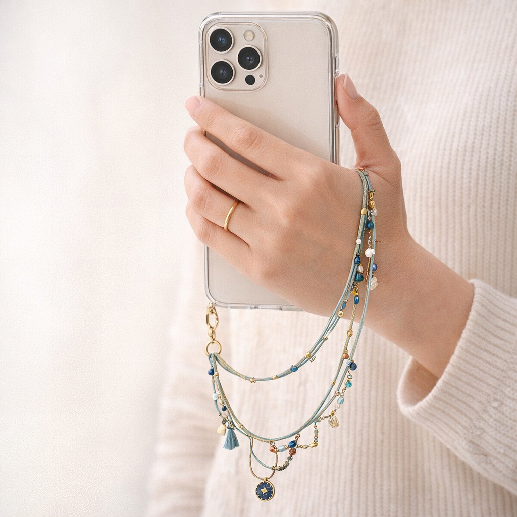 Beaded Phone Straps Double Layer Y2K