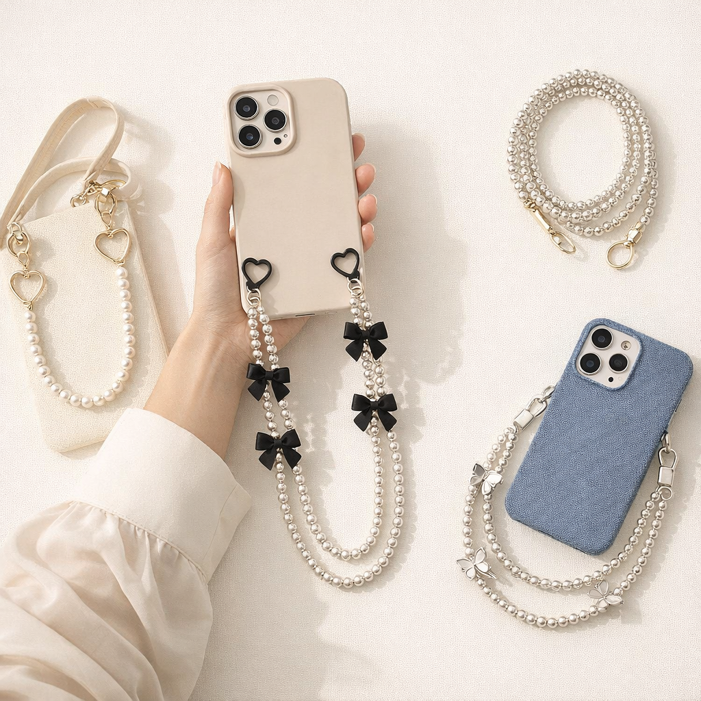 Beaded Phone Strap Korean Style
