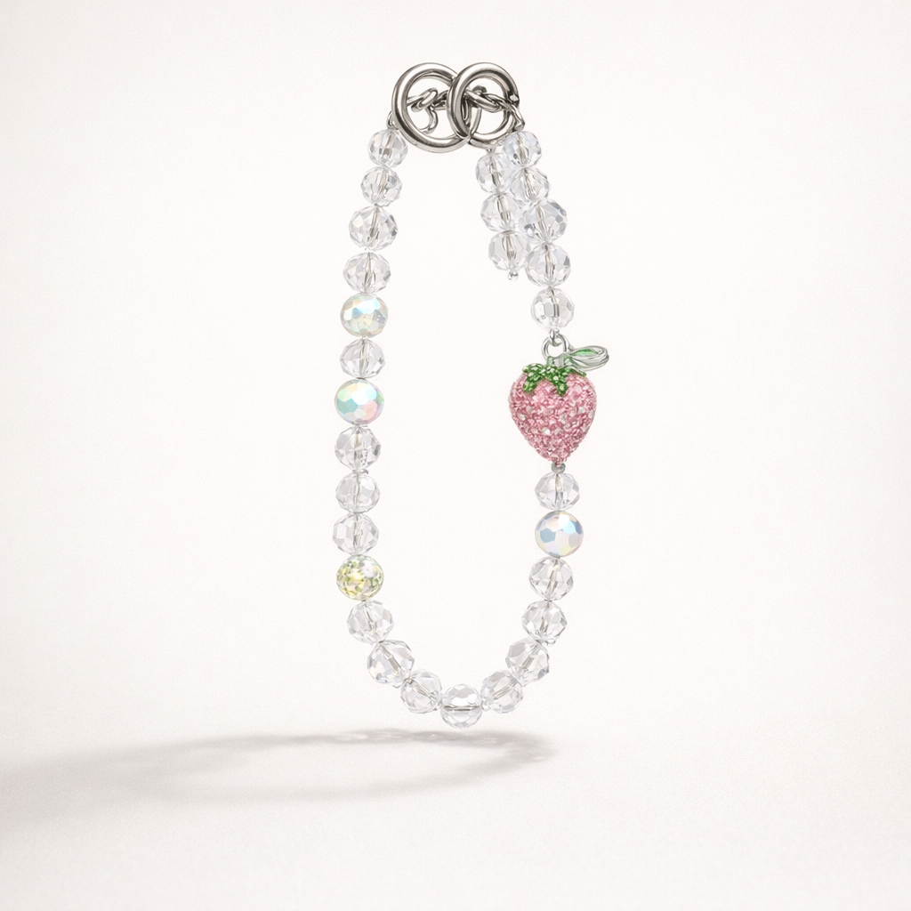 Crystal Phone Charm Strawberry Theme