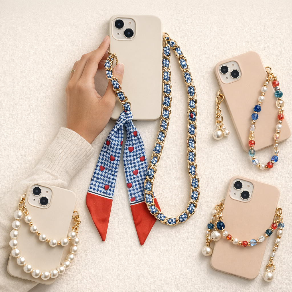 Acrylic Phone Straps Woven Design