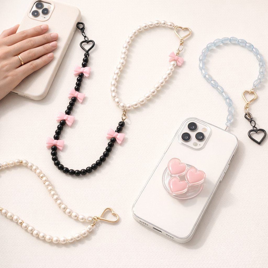 Beaded Phone Strap Korean Style