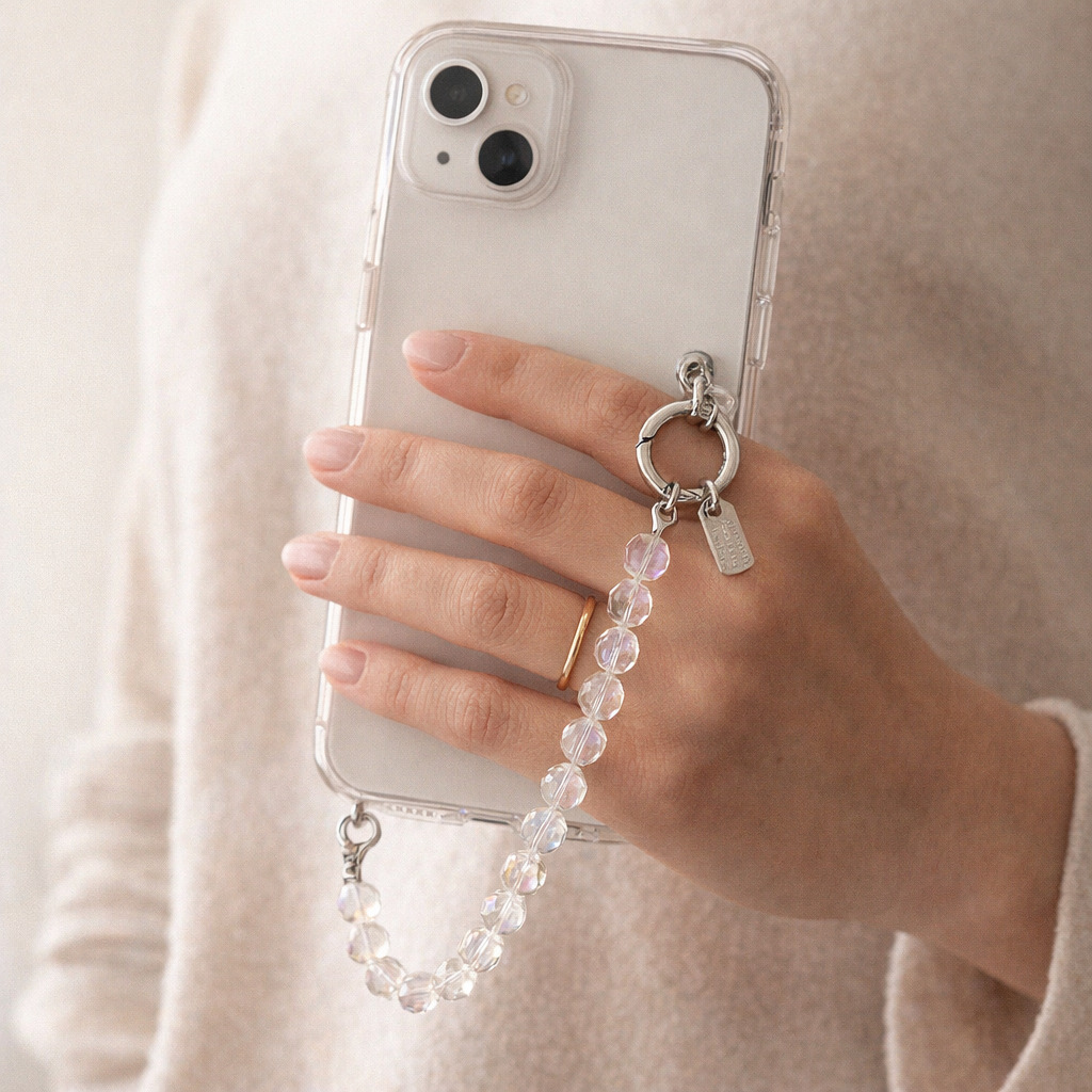 Crystal Phone Charm Lucky Pendant