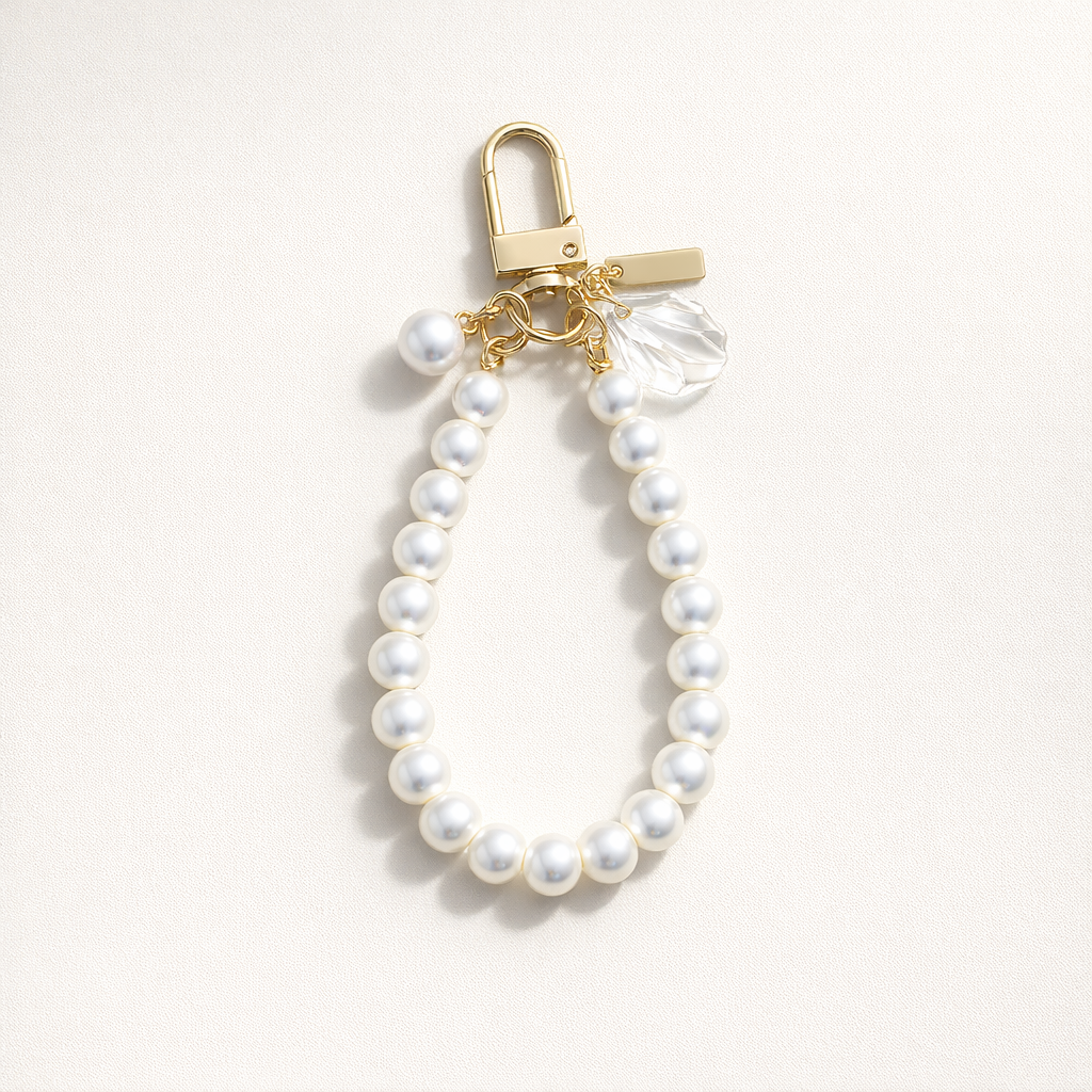 Pearl Phone Charm Coin Tag